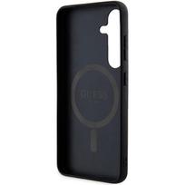 galaxio - Guess "4G Collection Leather Metal Logo MagSafe Case Galaxy S24" Black - 3 nuotrauka