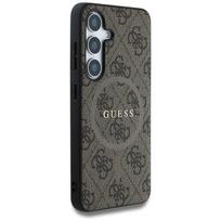 magsafe ziedai - Guess "Leather 4G Colored Ring Classic Logo MagSafe Case Galaxy S25" Brown - 4 nuotrauka