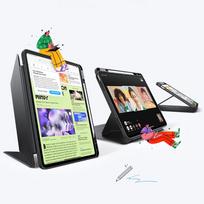 ipad 13 m4 - ESR Flip Hybrid dėklas Apple iPad Air 13" (2024/2025/2026) Juodas (Black) - 8 nuotrauka