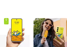samsung galaxy s24 fe deklas - Samsung Flipsuit Case Galaxy S24 FE , Yellow , EF-MS721CYEGWW - 2 nuotrauka
