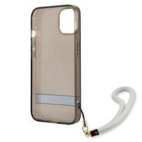 iphone 13 mini deklas - Guess Dėklas iPhone 13 Mini Translucent Stap - Juodas (Black) - 3 nuotrauka
