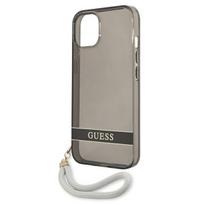 iphone 13 mini deklas - Guess Dėklas iPhone 13 Mini Translucent Stap - Juodas (Black) - 4 nuotrauka