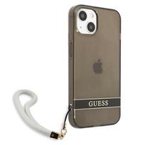 iphone 13 mini deklas - Guess Dėklas iPhone 13 Mini Translucent Stap - Juodas (Black) - 5 nuotrauka