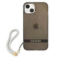 iphone 13 mini deklas - Guess Dėklas iPhone 13 Mini Translucent Stap - Juodas (Black) - 6 nuotrauka