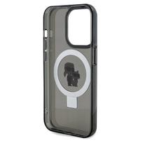 magsafe - Karl Lagerfeld "Ring Stand Karl&Choupette MagSafe dėklas iPhone 14 Pro" Juodas (Black) - 3 nuotrauka