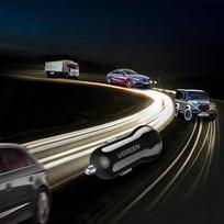usb 2.4 a - Automobilinis įkroviklis Ugreen 2 non-slip tabs, 2 x USB, juoda - 2 nuotrauka