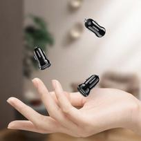 usb 2.4 a - Automobilinis įkroviklis Ugreen 2 non-slip tabs, 2 x USB, juoda - 4 nuotrauka