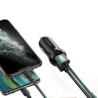 usb 2.4 a - Automobilinis įkroviklis Ugreen 2 non-slip tabs, 2 x USB, juoda - 6 nuotrauka