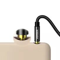 audio kabelis 2 5mm - Ugreen AV112 Garso Kabelis AUX Kampinis Mini Lizdas 3.5 mm, 2 m, Mėlynas (Blue) - 2 nuotrauka