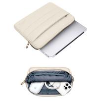 nesiojamo kompiuterio 14 deklas - Tech-Protect Puffy 13-14 Laptop Bag - Beige - 5 nuotrauka