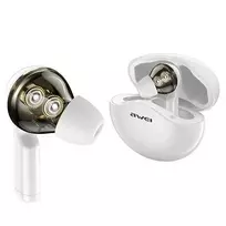 bluetooth ausines sportui - Awei T12 TWS White (Baltos) - 3 nuotrauka