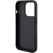 iphone 15 pro telefonai - Guess Grip Stand 4G Triangle Strass dėklas Apple iPhone 15 Pro - Juodas (Black) - 3 nuotrauka