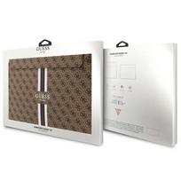 guess kompiuterio deklas - Guess PU 4G Printed Stripes Computer Sleeve 16" Brown - 2 nuotrauka