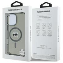 apple pro 3 - Karl Lagerfeld "IML Metal Karl Head MagSafe iPhone 16 Pro" Black - 2 nuotrauka