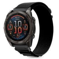 garmin fenix 7 priedai - Tech-Protect Nylon Pro dirželis Garmin Fenix 5/6/6 Pro/7/8 (47mm) - Juodas (Black) - 5 nuotrauka