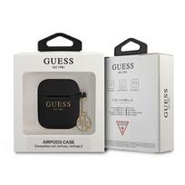 apple airpods ausines - Guess GUA2LSC4EK Charm Silicone Case for Airpods 1/ 2 Black - 2 nuotrauka