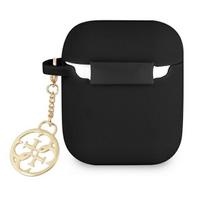 apple airpods ausines - Guess GUA2LSC4EK Charm Silicone Case for Airpods 1/ 2 Black - 3 nuotrauka