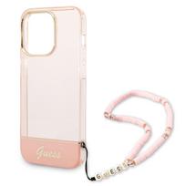 pc case pink - Guess "GUHCP14XHGCOHP PC/ TPU Case with Strap for iPhone 14 Pro Max" Pink - 4 nuotrauka
