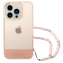 pc case pink - Guess "GUHCP14XHGCOHP PC/ TPU Case with Strap for iPhone 14 Pro Max" Pink - 6 nuotrauka