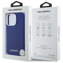 apple iphone 3 telefonas - Karl Lagerfeld "FW Metal Plate MagSafe iPhone 16 Pro" Blue - 2 nuotrauka