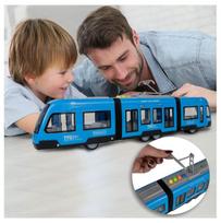durys - MALPLAY žaislinis tramvajus su garsu ir šviesa, atidaromos durys, 1:16 - 5 nuotrauka