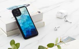 spalvotas lakas - "SmartPhone case iPhone 11 Pro" Blue lake black - 2 nuotrauka