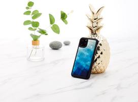 spalvotas lakas - "SmartPhone case iPhone 11 Pro" Blue lake black - 3 nuotrauka