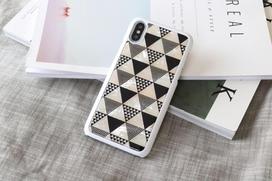 iphone xs deklas - iKins SmartPhone case iPhone XS/S pyramid baltas - 3 nuotrauka