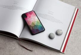 iphone xr deklai - iKins SmartPhone case iPhone XR water flower juodas - 4 nuotrauka