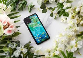 iphone 11 pro max case - iKins SmartPhone case iPhone 11 Pro Max water lilies juodas - 2 nuotrauka