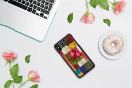 iphone xs max deklas - iKins SmartPhone case iPhone XS Max cherry blossom juodas - 2 nuotrauka