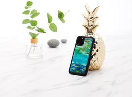 vandens telefono deklas - iKins "SmartPhone case iPhone 11 Pro" Water lilies black - 3 nuotrauka