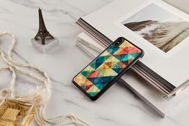 iphone xs deklas - iKins SmartPhone case iPhone XS Max mosaic juodas - 3 nuotrauka
