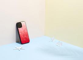 spalvotas lakas - iKins case for Apple iPhone 12/12 Pro pink lake juodas - 2 nuotrauka