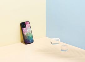 iphone 12 mini dekliukas - iKins case for Apple iPhone 12 mini water flower juodas - 2 nuotrauka