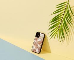 iphone 12 mini dekliukas - iKins case for Apple iPhone 12 mini pink marble - 3 nuotrauka