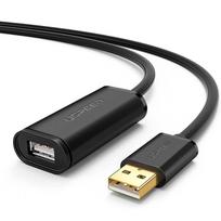 usb prailginimo kabelis 0.5m - Ugreen US121 extension cable USB 2.0 5m Black - 5 nuotrauka