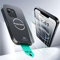 iphone 13 pro deklas - ESR Tempered Glass Screen Protector for iPhone 13 / 13 Pro / 14 / 16E - 2-Pack - Clear - 5 nuotrauka