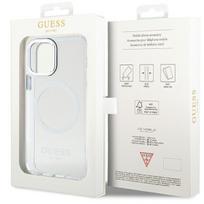 iphone 12 magsafe deklas - Guess "GUHMP12MHTRMS Hardcase Metal Outline Magsafe iPhone 12/ 12 Pro" Silve - 2 nuotrauka