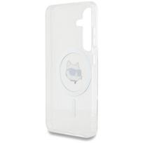 samsung galaxy s25 plus deklas - Karl Lagerfeld "Button Choupette Head Printed Logo MagSafe Galaxy S25 Plus" White - 3 nuotrauka
