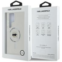 magsafe s25 ultra - Karl Lagerfeld "Button Karl Head Printed Logo MagSafe Galaxy S25 Ultra" White - 2 nuotrauka