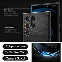 deklai samsung s24 ultra - Spigen "Liquid Air Galaxy S24 Ultra" Matte Black - 7 nuotrauka