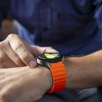 apyranke samsung - Tech-Protect silikoninis sportinis dirželis Samsung Galaxy Watch 4/5/5 Pro/6/7/FE, oranžinis (Orange) - 3 nuotrauka