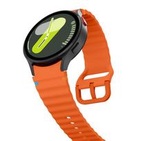 apyranke samsung - Tech-Protect silikoninis sportinis dirželis Samsung Galaxy Watch 4/5/5 Pro/6/7/FE, oranžinis (Orange) - 4 nuotrauka