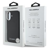 iphone 7 plus deklas - Karl Lagerfeld "FW Metal Plate MagSafe iPhone 16 Plus" Black - 2 nuotrauka
