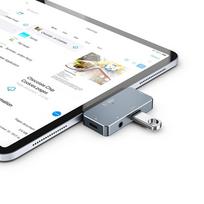 aux usb - Tech-Protect V6 4in1 HUB USB-C - USB-A 3.0 / USB-C PD100W / HDMI / mini lizdas 3.5 mm - Pilkas (Gray) - 6 nuotrauka