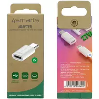 usb c i lightning adapteris - 4Smarts Adapteris Lightning to USB-C PD 27W 2 Pcs Set (Juodas) - 2 nuotrauka