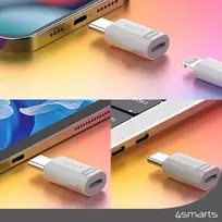 usb c i lightning adapteris - 4Smarts Adapteris Lightning to USB-C PD 27W 2 Pcs Set (Juodas) - 4 nuotrauka