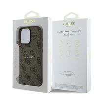 apple pro 3 - Guess "4G Ring Classic Logo MagSafe Case iPhone 16 Pro" Brown - 2 nuotrauka