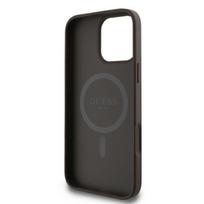 apple pro 3 - Guess "4G Ring Classic Logo MagSafe Case iPhone 16 Pro" Brown - 3 nuotrauka